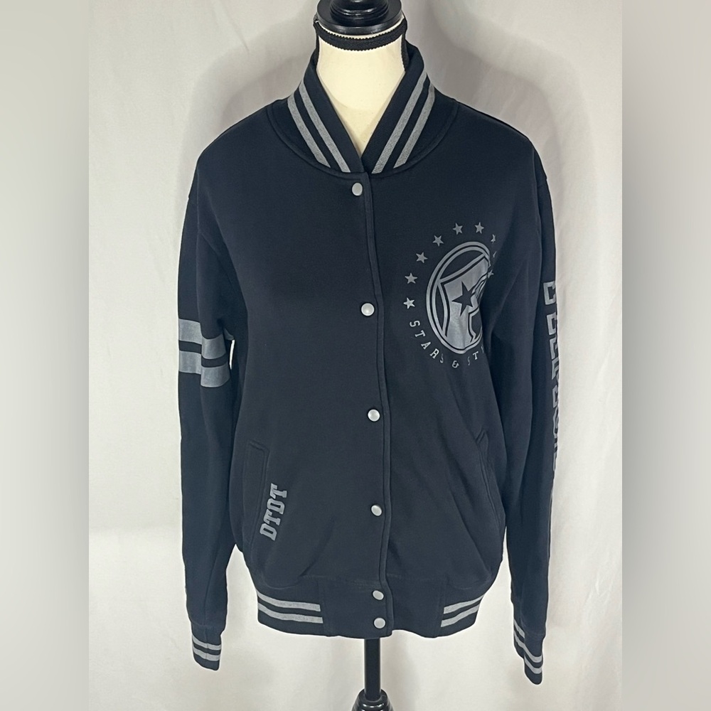Famous Stars & Straps Full Button Women’s Varsity-Style Letterman Jacket